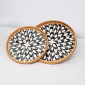 2 Piece Set of Round Serving Tray - Design E