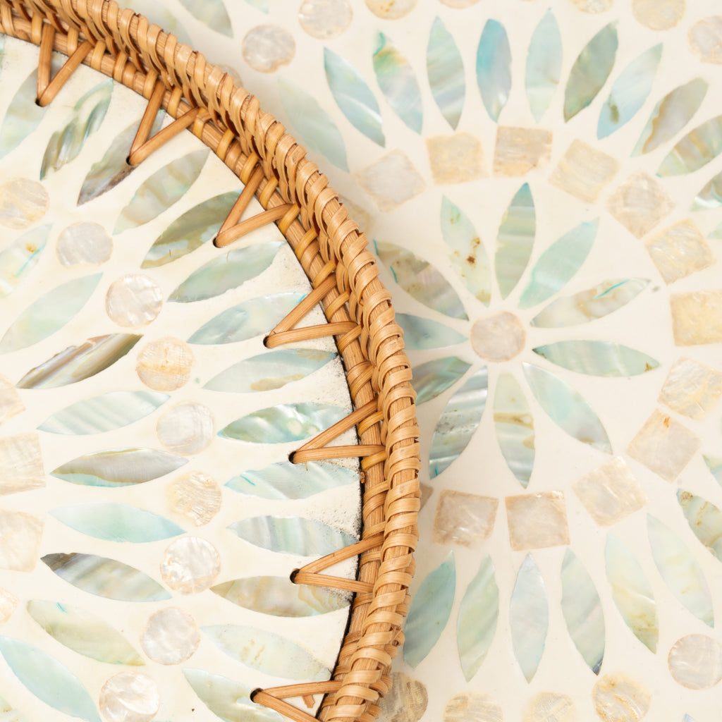 2 Piece Set of Round Serving Tray - Design B