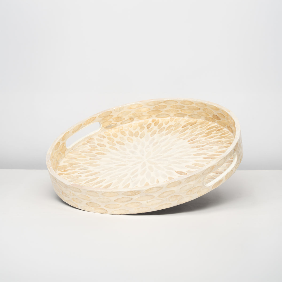 Round Mother of Pearl Tray - Design B