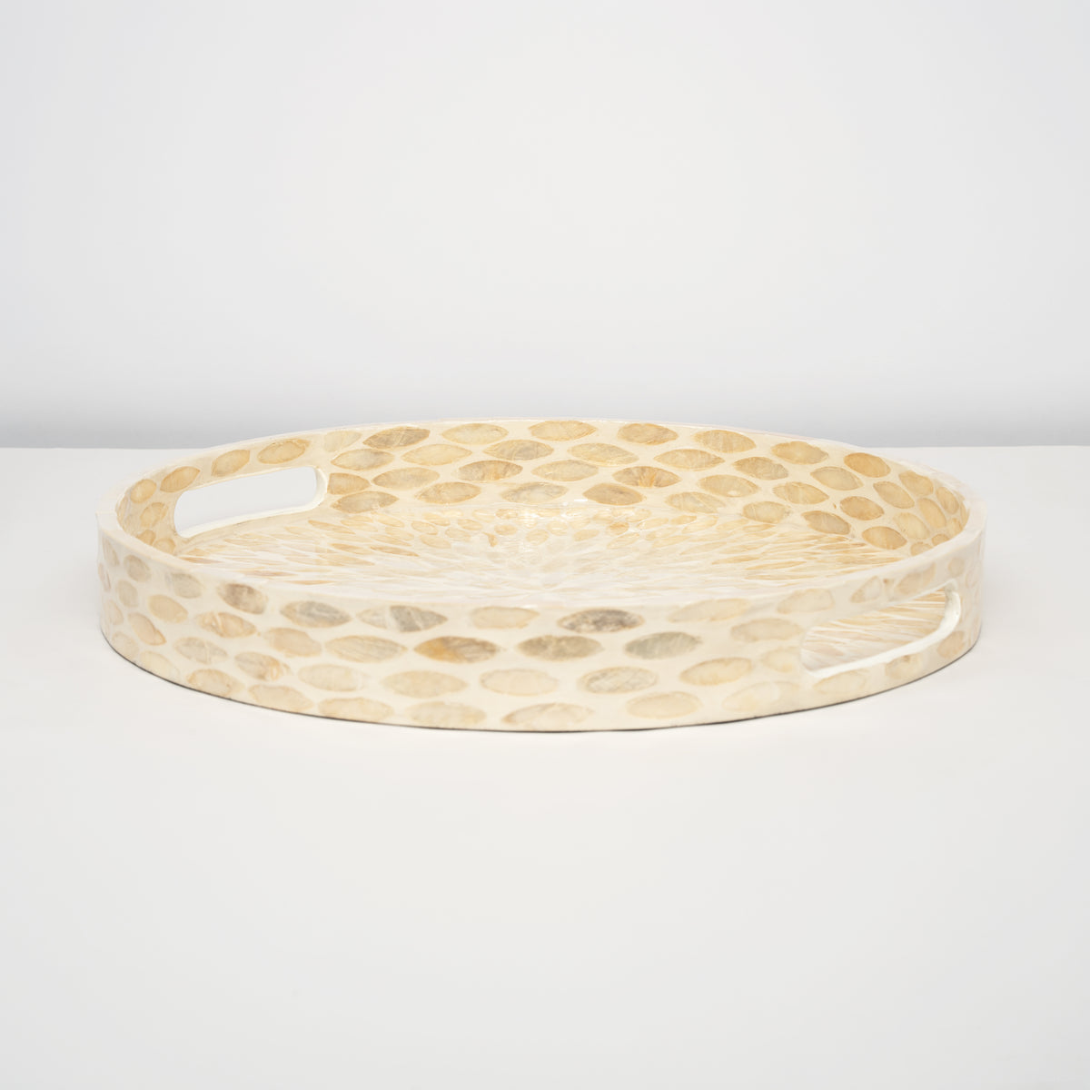 Round Mother of Pearl Tray - Design B