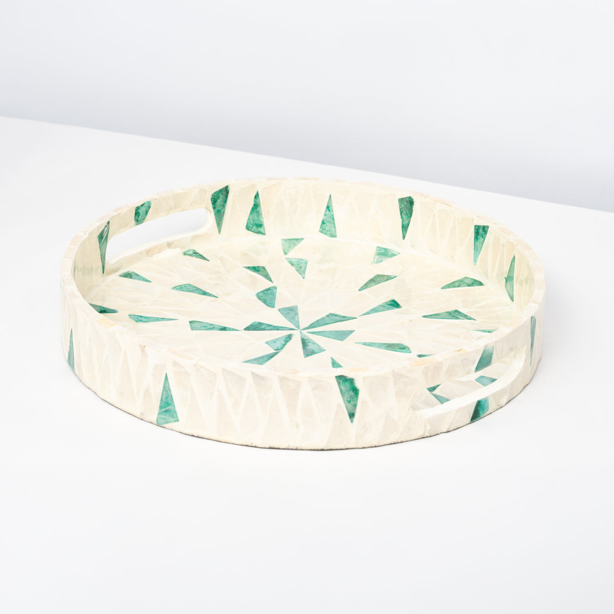 Round Mother of Pearl Tray - Design A