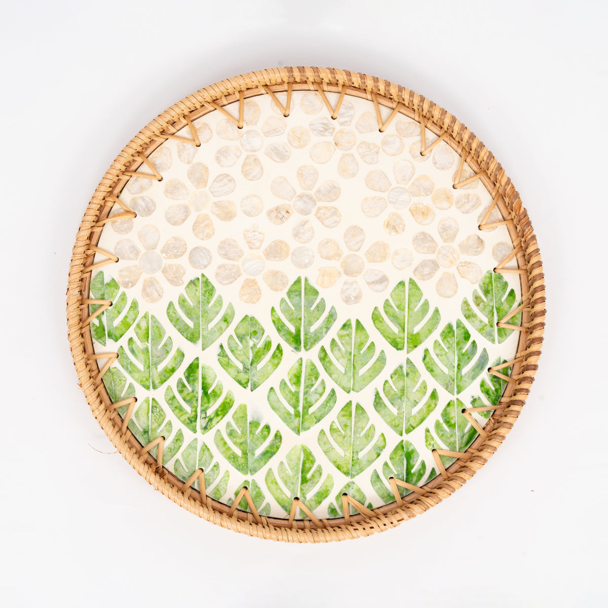 2 Piece Set of Round Serving Tray - Design D