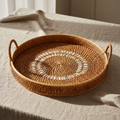 Round Serving Tray with Handles - 3 Set